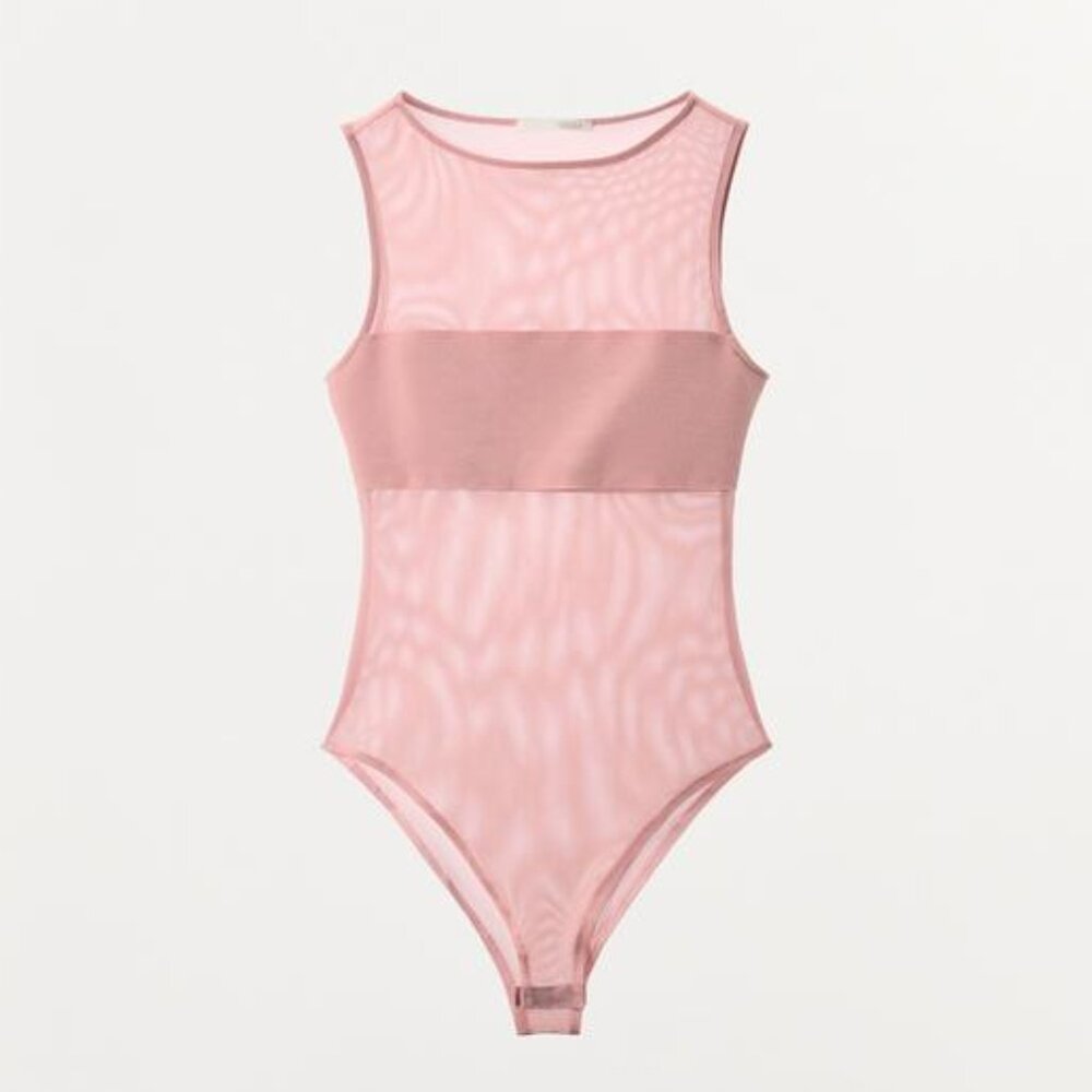 ZARA COMBINATION TULLE BODYSUIT